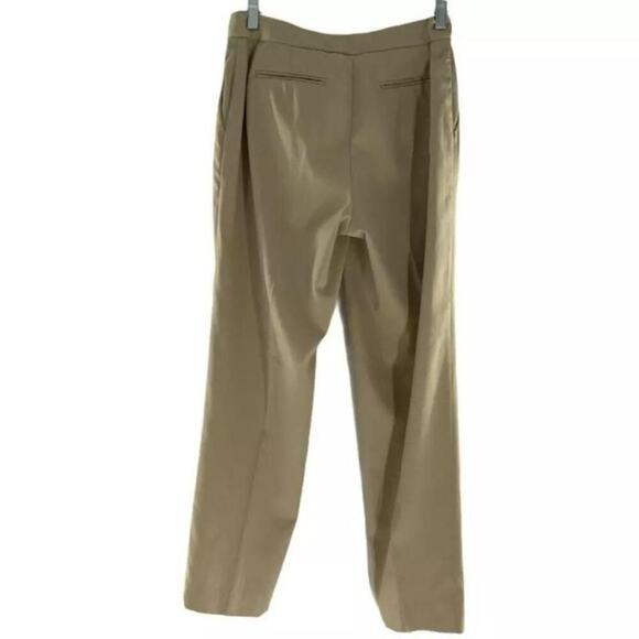Talbots Khaki Pants Women 10 Flat Front Stretch Casual Formal Officewear Trouser - Picture 2 of 7